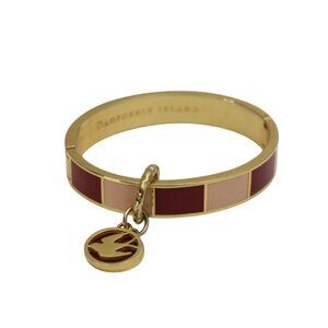 Spartina 449 Daufuskie Island Bracelet Gold Enamel Bangle With Dove Charm